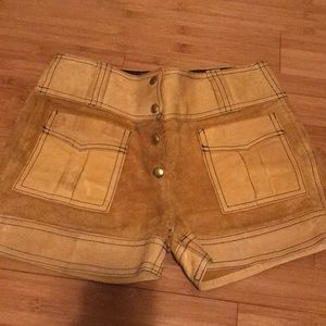 Vintage Suede & Leather Shorts